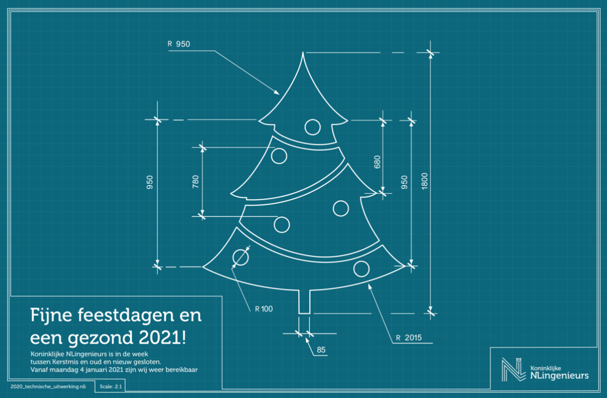 afbeelding voor post: Koninklijke NLingenieurs gesloten tussen kerst en oud en nieuw 